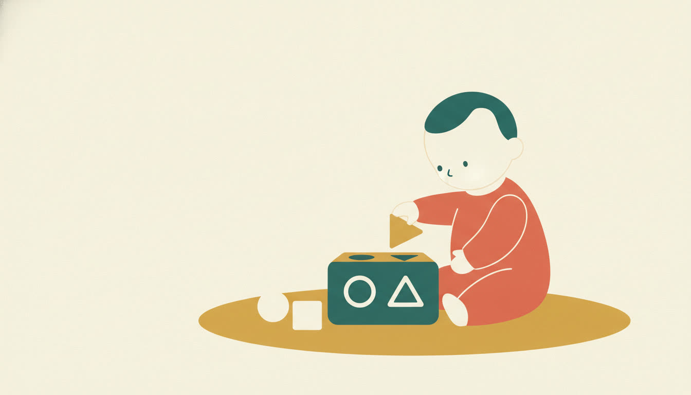 Teaching shapes: the age ladder from circle to cube, ten household games — and the three adult traps