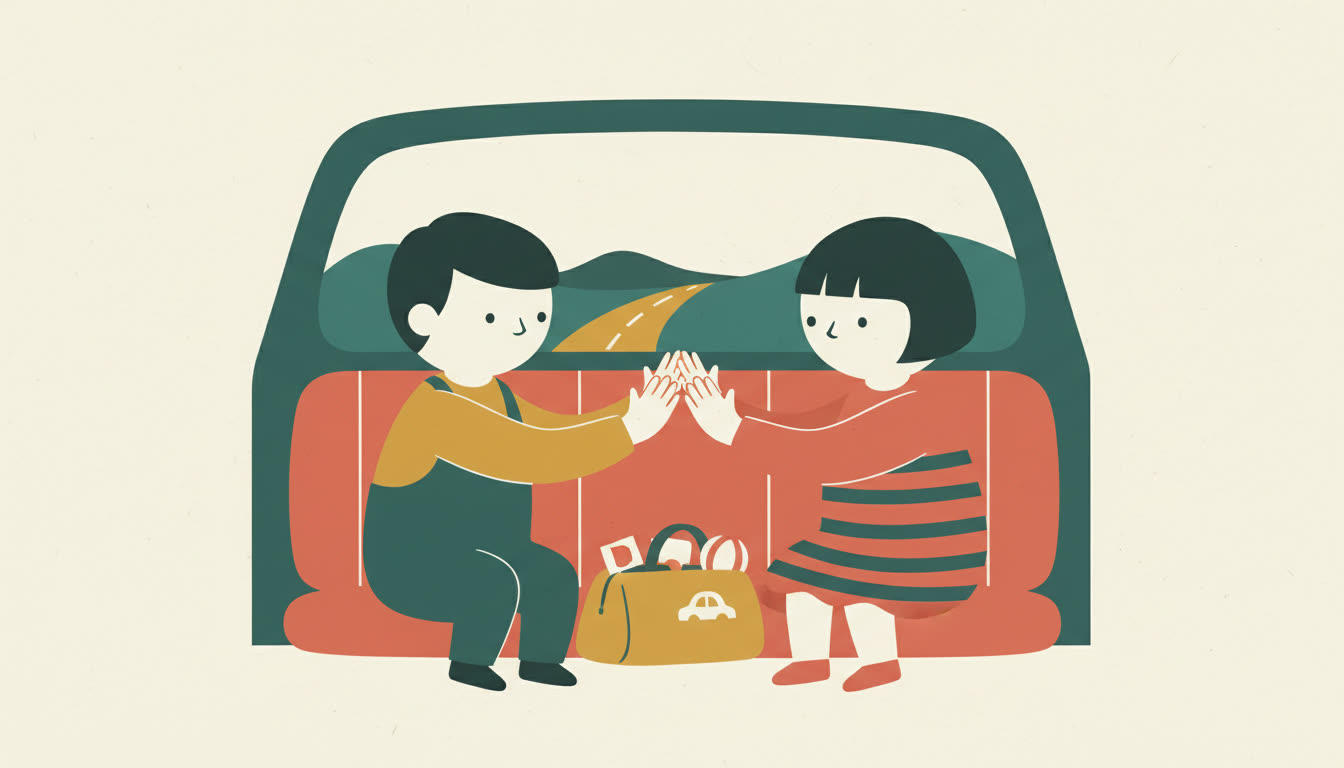 Spiele für die Autofahrt Kinder: die fünf Regale, die Wundertüte — und Eltern als Spielstarter, nicht als Animateure